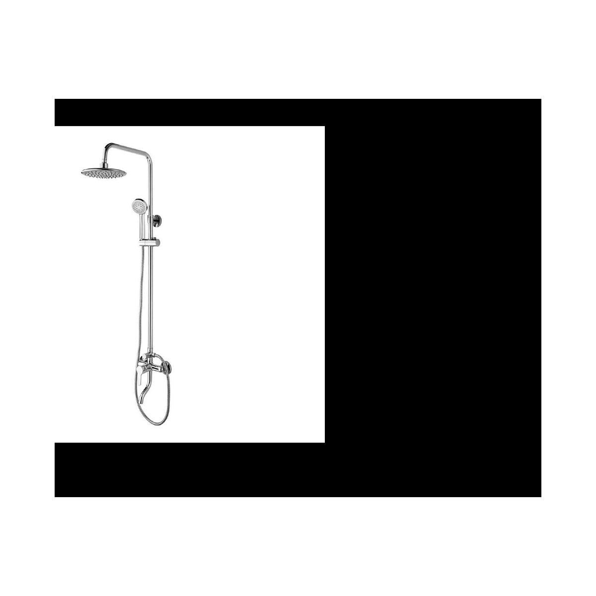 Душевая стойка 824, INOX, встроенный смеситель, шланг, лейка в комплекте