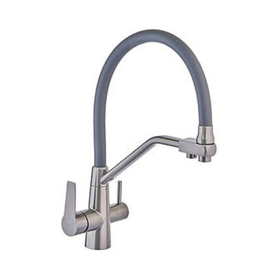 Смеситель для кухни 452, INOX, серый