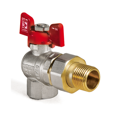 Шаровый кран с фитингом, угловой KOER KR 228 — 1/2″